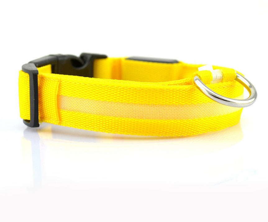 LED Pet Dog Luminous Collar Night Safety Flashing Glow IN DARK