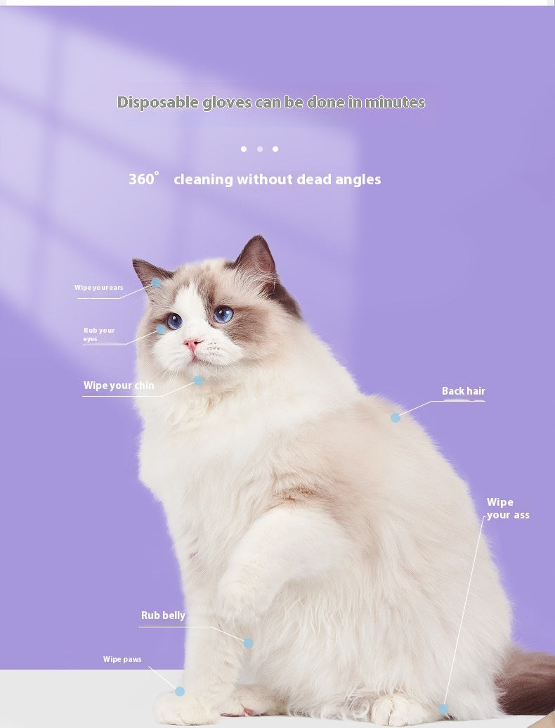 Dry Cleaning Disinfecting Paper Deodorant Pet Supplies Pet Disposable Gloves