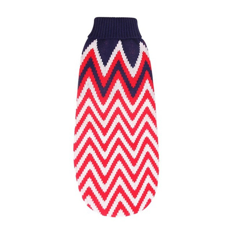 Christmas Turtleneck Knitting Sweater Dog Clothing