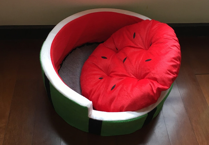 Watermelon Pet Bed – Cozy Nest for Cats & Small Dogs