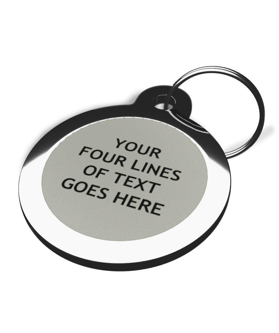 THIS IS MY HAPPY FACE DOG ID TAG